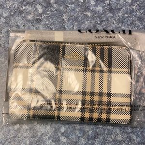 Coach garden plaid wristlet.